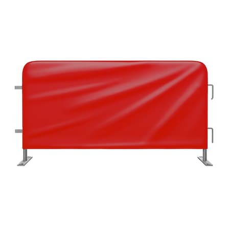 Heavy Duty Barricade Jacket Covers, Heavy duty rip-stop vinyl, 44 in. Height, 102 in. Length, Red
